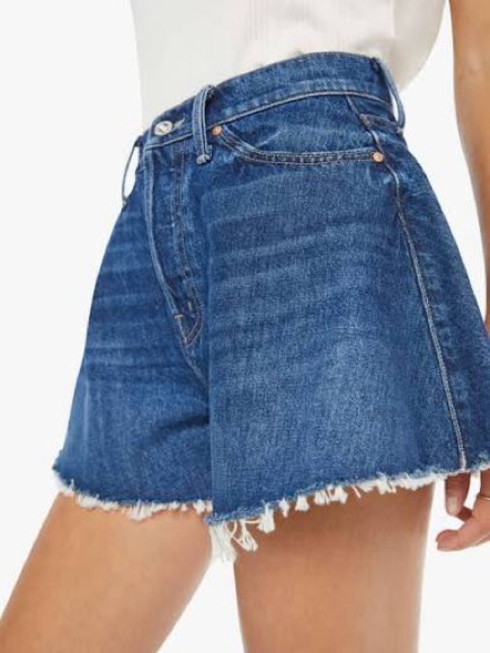 MOTHER Denim The Flutter Short Fray